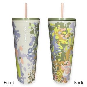 Starbucks Tumbler 2024 Fall Mint Green Mosaic Soft Touch Tumbler 24 oz Venti Cup